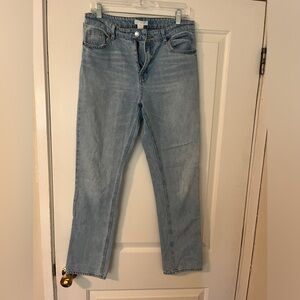 Straight leg light wash jeans H&M size 8